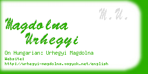 magdolna urhegyi business card